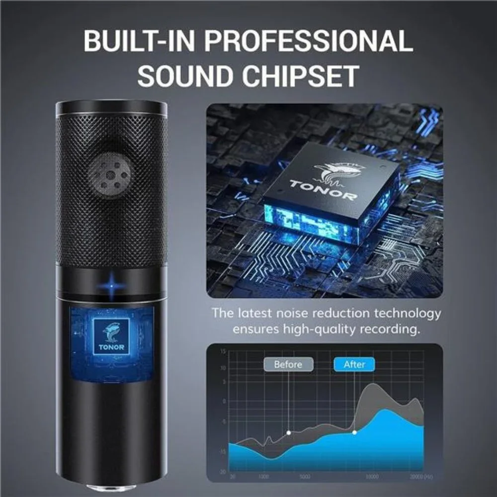 USB Gaming Microphone, PC Streaming Mic Kit for PS4/5/Discord/Twitch Gamer